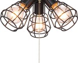 Farmhouse Close To Ceiling Light With Pull Chain, 3 Lights, Oil, 12 Inches. - £94.48 GBP