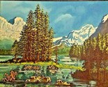 Vintage Painting Mid-Century Acrylic on Board Mountain &amp; River Framed an... - $79.15