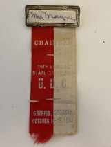 United Daughters Confederacy 1934 Griffin, Georgia Convention Ribbon Cha... - $123.74