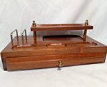 Vtg Fairfax  Dresser Desk Valet Jewelry Box Wood Brass, Lined Drawer, Be... - $58.20