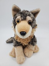 Wild Republic Timber Wolf Gray Brown 12" Husky K&M 2015 Plush Stuffed Toy B311 - £13.38 GBP
