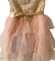 Little Lass Glitter Tulle Party Dress Rose Gold Layered Flower Girl Dress  Sz. 4 image 9