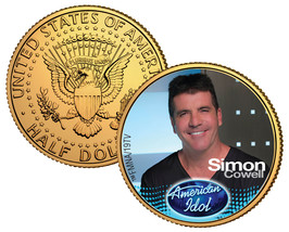 SIMON COWELL ** American Idol 2009 ** JFK Half Dollar 24K Gold Plated U.... - £7.42 GBP