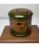 Vintage Wood Stamp Roll Dispenser Covered With Nostalgic American Stamps - $13.00