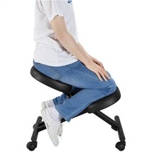Adjustable Ergonomic Kneeling Chair Posture Chair Stool For Home Office Black - £85.97 GBP