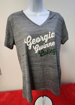 Women&#39;s V Neck Shirt Large GEORGIA GWINNETT COLLEGE Under Armour Heat Ge... - £8.98 GBP