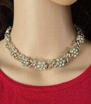 Mid-Century Rhinestone Choker | Vintage Crystal Special Occasion Collar - $56.99