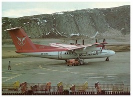 Greenlandair DeHavilland Dash 7 at Sondre Stromfjord 1983 Airplane Postcard - £4.70 GBP