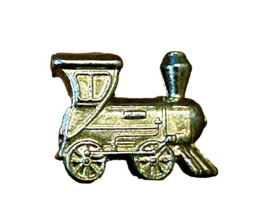 Monopoly Deluxe Edition Game Replacement Gold Toned TRAIN Pawn Piece Token 1995 - £3.05 GBP