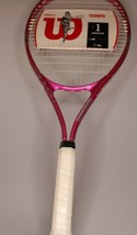 Wilson Triumph Tennis Racquet Hot Pink White Aluminum 112 In Head 4 1/2”... - £12.47 GBP