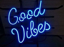 New Good Vibes Open Lamp Beer Light Neon Sign 17&quot;x14&quot; - $132.99