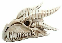 Jurassic Wise Dragon Head Skull Replica Fossil Wall Sculpture Or Desktop... - $33.99