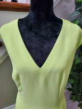 Bloomingdale&#39;s ST Emile Womens Green V-Neck Sleeveless Knee Length Dress... - $58.00