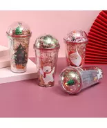 Christmas Theme Water Cup Glitter Confetti BPA-Free Plastic Tumbler - $19.99