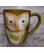 Elite Couture by Gibson Textured Owl Ceramic Coffee Mug Cup Big Eyes 4.5... - £6.78 GBP