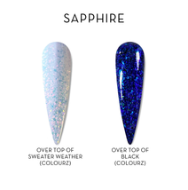  Fuzion FX Winter Flakes Shiny Top Coat - Sapphire 15ml image 2