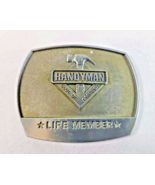 Vintage Handyman Club of America Life Member Pewter Belt Buckle 1996 - $146.81 MXN