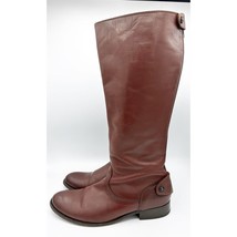 FRYE Women&#39;s Melissa Button Back Zip Leather Boots Brown Size 10 - $74.25