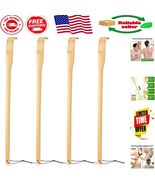 Handcrafted Bamboo Back Scratcher - 4-Pack Long Massager for Family &amp; Fr... - $23.82 CAD