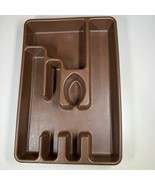 Vintage Rubbermaid 2921 Brown Silverware Tray Utensil Organizer 10x13 USA - $24.95