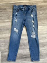 Torrid Denim Jegging Skinny Jeans Ripped 18R 3 Button Closure Wash RN 148862 - £19.40 GBP