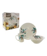 Gibson Home Vineyard Blue 12 Piece Round Fine Ceramic Dinnerware Set - $49.49