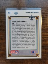 1991 Upper Deck #12 Wesley Carroll - Rookie - Dallas Cowboys - NFL - Fresh Pull - £1.74 GBP