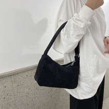 Hylhexyr Women&#39;s Single Shoulder Bag Fashion Corduroy Armpit Bags Cotton Handles - £32.05 GBP