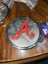 Atlanta MLB Baseball Team SPINNER Moving Belt Buckle - ultimate fan - £15.54 GBP