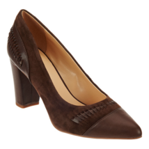 C Wonder Beatrice Women Pointed Toe Pump Heels Umber Brown Leather - £16.88 GBP