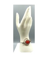 Vintage Coiled Bezel Set Art Glass Bracelet, Pop of Color set in Silver ... - £30.24 GBP