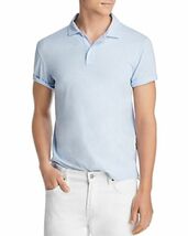 The Men's Store Premium Slub Jersey Enzyme Wash Classic Fit Polo Cool Bl... - $21.97