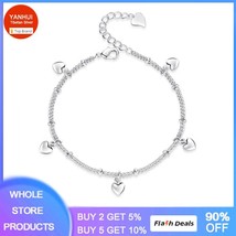 Original Bracelet For Women Romantic Birthday Present Solid Tibetan Silver Heart - £14.22 GBP