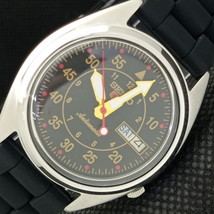 Vintage Seiko 5 Automatic 7009A Japan Mens Black Dial Watch 621a-a413405-6 - £32.16 GBP