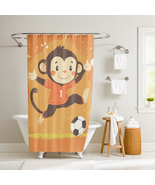 Maximus the Midfielder Monkey Shower Curtain by Dancing Littles Jungle - €34,23 EUR