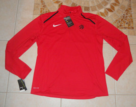 NWT Nike Toronto Raptors Dri Fit Long Sleeved 1/4 Zip Shirt Large - £51.95 GBP