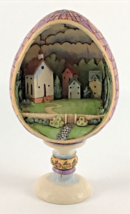 Jim Shore ‘Small Town, Big Blessings’ Egg Diorama #4007545 2006 Easter Figurine - £39.52 GBP