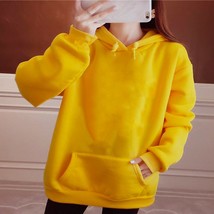 Hoodies Sweatshirt Womens Yellow Spring Autumn Hip Hop Pullover Streetwear Casua - £56.35 GBP
