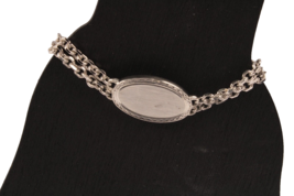Speidel ID Bracelet Vintage NEW 6.5 Inches Oval Silver Tone - £16.16 GBP