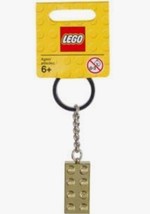 LEGO Classic 2 x 4 Brick Metallic Gold Keychain - $130.01 MXN