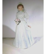Homco Home Interiors Porcelain Figurine Bride #1480  9&quot; T Flowers  Origi... - $26.99