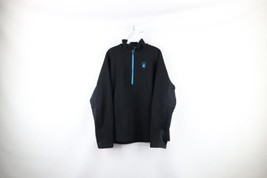 Spyder Mens Size Large Spell Out Half Zip Outbound Pullover Sweatshirt Black - £35.57 GBP