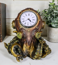 Steampunk Octopus Kraken Fighter With Tentacles Spores Table Clock Figurine - £34.39 GBP