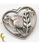 Georg Jensen #239 Sterling Silver Dove Olive Brooch / Pin – Vintage Danish - $1,399.01 CAD
