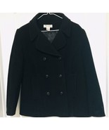 Preston &amp; York Women’s Size 10P Petites Black 100% Wool Coat - £21.18 GBP
