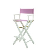 Casual Home White Frame/Pink Canvas 30&quot; Bar Height Directors-Chairs - £56.88 GBP