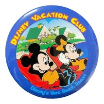 Disney Vacation Club Vero Beach Resort Mickey Minnie Vintage Pin Button WDW - £5.68 GBP