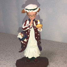 Department 56 Figurine Mary Jo Bath Robe Christmas Candle All Through House Hat - £13.38 GBP