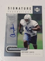Anthony Davis Indianapolis Colts 2005 Upper Deck Certified Autograph Card #SF-AD - £3.88 GBP