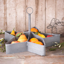 Divided Star Tray in Distressed Metal - SALE image 2
